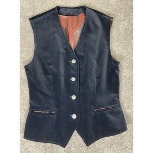 Schneiders Vest Velvet Black Womens Size 10 Lined